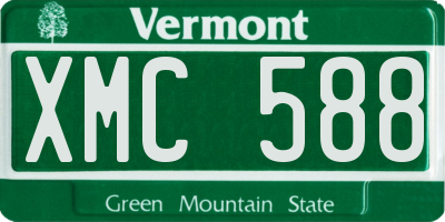 VT license plate XMC588