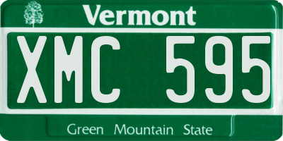 VT license plate XMC595