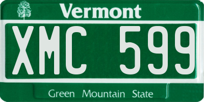 VT license plate XMC599