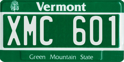 VT license plate XMC601