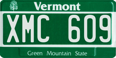 VT license plate XMC609