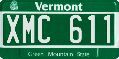 VT license plate XMC611