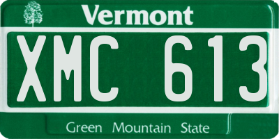 VT license plate XMC613