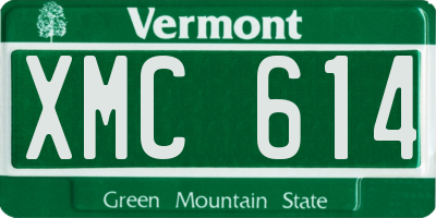 VT license plate XMC614