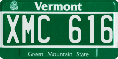 VT license plate XMC616