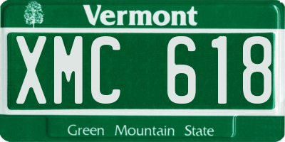 VT license plate XMC618