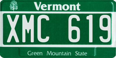 VT license plate XMC619