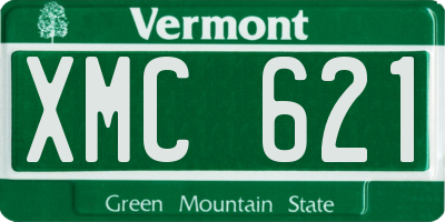 VT license plate XMC621