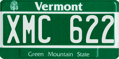 VT license plate XMC622