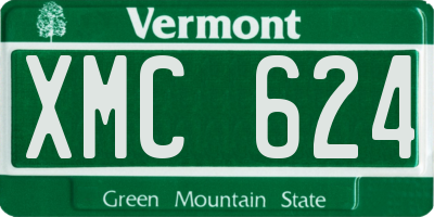 VT license plate XMC624