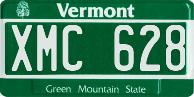 VT license plate XMC628