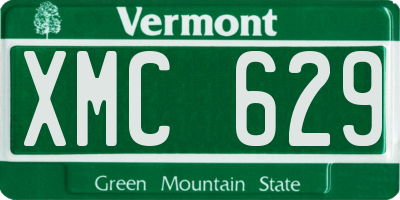 VT license plate XMC629