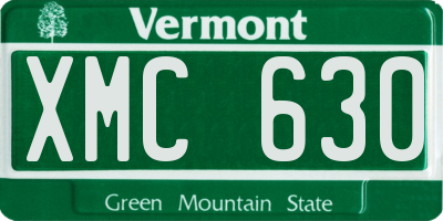 VT license plate XMC630