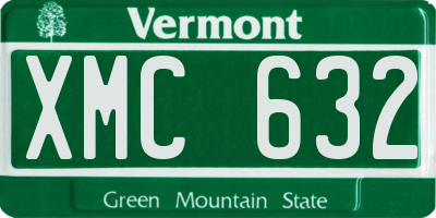 VT license plate XMC632