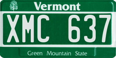 VT license plate XMC637
