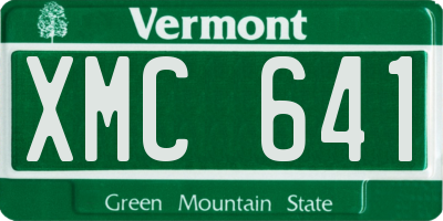 VT license plate XMC641