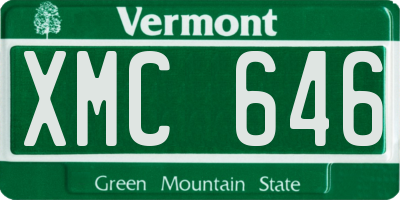 VT license plate XMC646