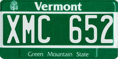 VT license plate XMC652