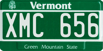 VT license plate XMC656