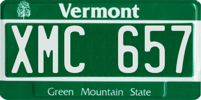 VT license plate XMC657