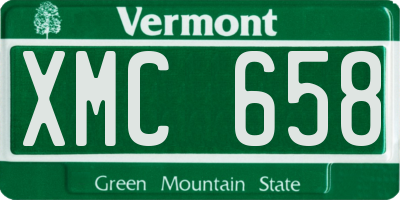 VT license plate XMC658