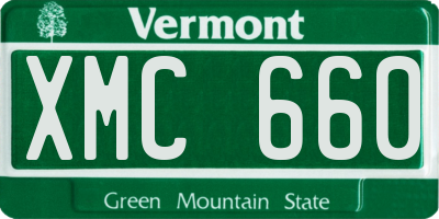 VT license plate XMC660