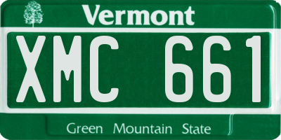 VT license plate XMC661