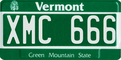VT license plate XMC666