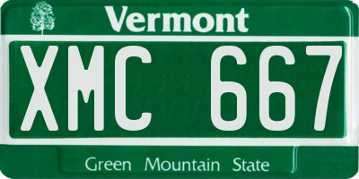 VT license plate XMC667