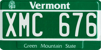 VT license plate XMC676