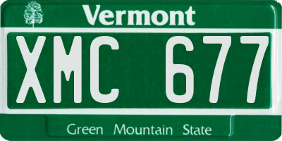 VT license plate XMC677