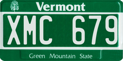 VT license plate XMC679