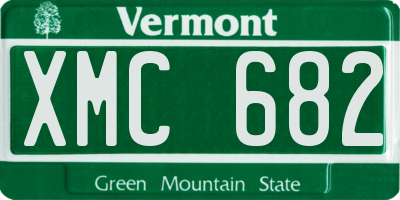 VT license plate XMC682