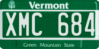 VT license plate XMC684