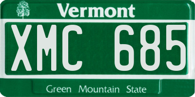 VT license plate XMC685