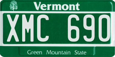 VT license plate XMC690