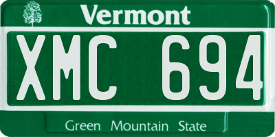 VT license plate XMC694