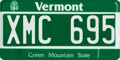 VT license plate XMC695