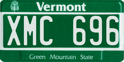 VT license plate XMC696