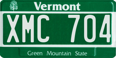 VT license plate XMC704