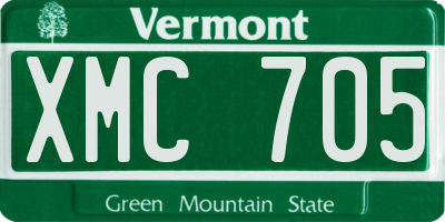 VT license plate XMC705