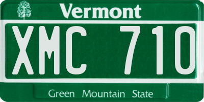 VT license plate XMC710