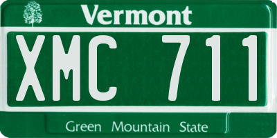VT license plate XMC711