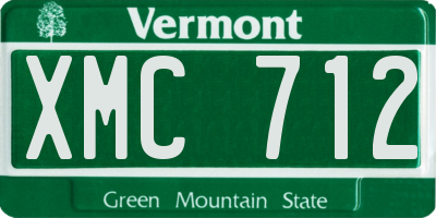 VT license plate XMC712