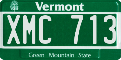 VT license plate XMC713