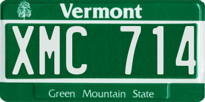 VT license plate XMC714