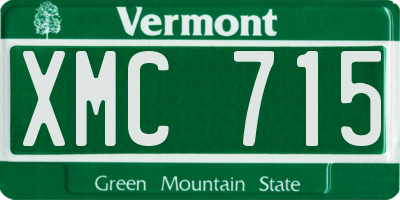 VT license plate XMC715