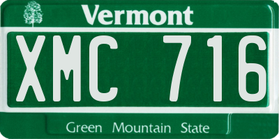 VT license plate XMC716