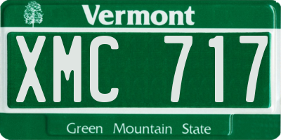 VT license plate XMC717