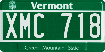 VT license plate XMC718